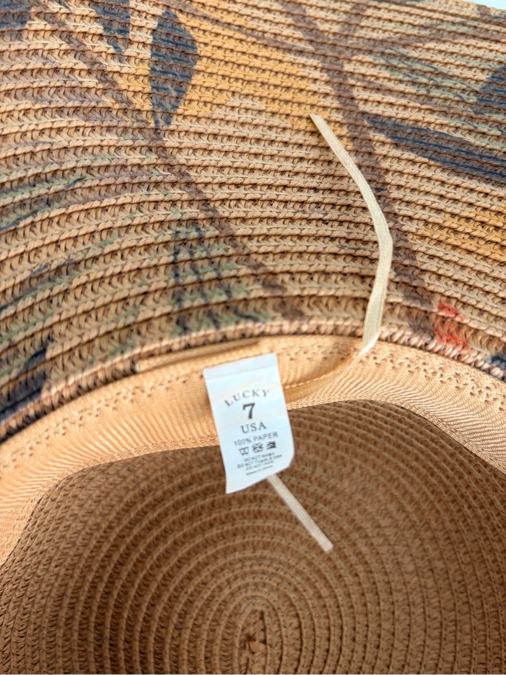 Lucky Brand Tan Braided Straw Sun Hat - Picture 3 of 3